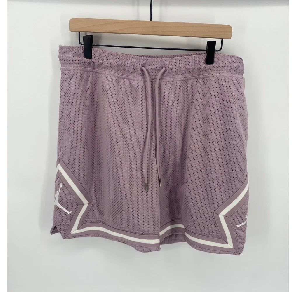 Jordan Diamond Mesh Basketball Shorts XL Mauve Purple Excellent Jumpman Sporty